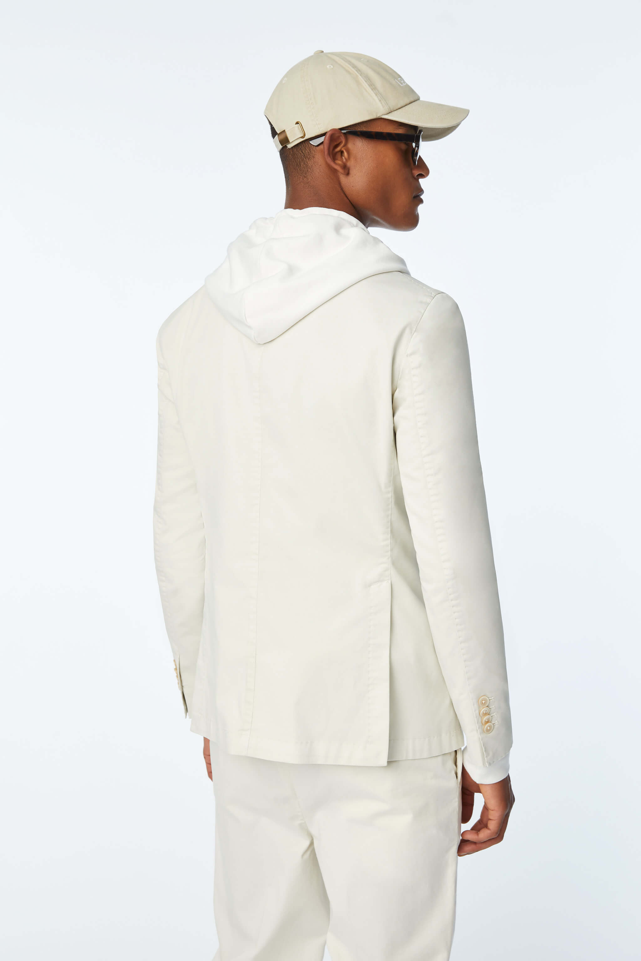 Garment-dyed JACK jacket in White