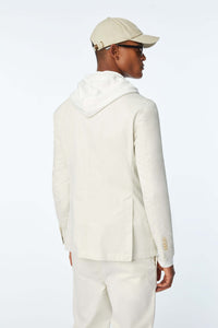 Garment-dyed jack jacket in white white