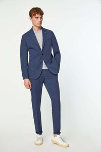Garment-dyed jack denim suit in blue blue
