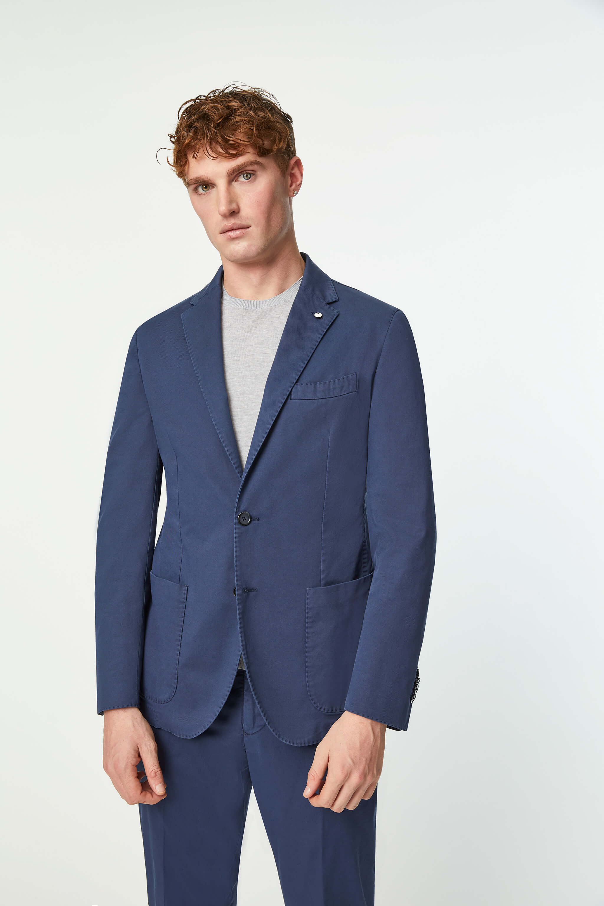Garment-dyed JACK denim suit in Blue
