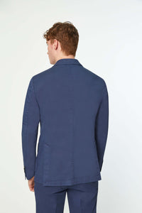 Garment-dyed jack denim suit in blue blue