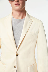 Garment-dyed jack suit in white white