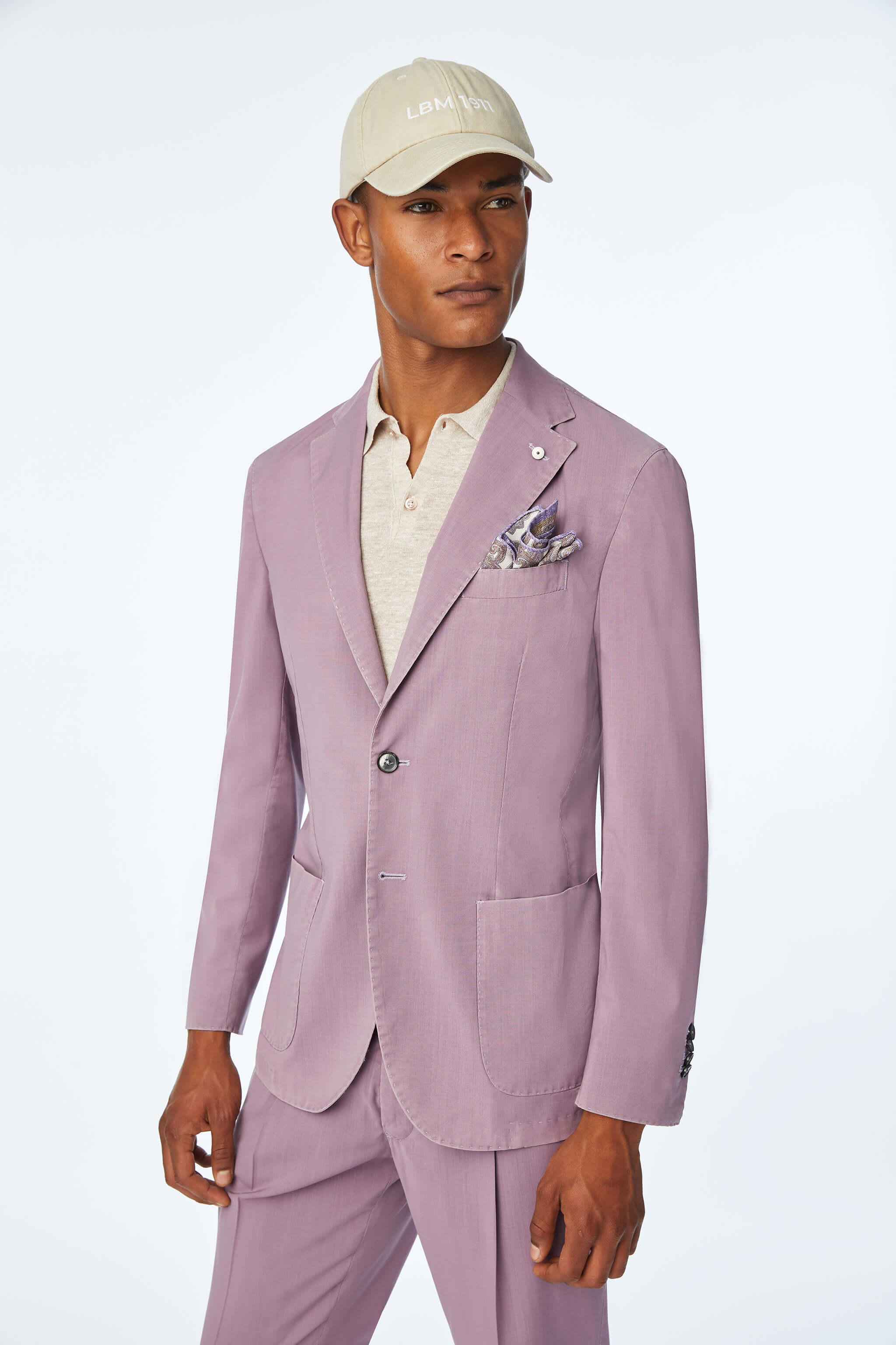 Garment-dyed JACK suit in lilac