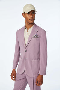 Garment-dyed jack suit in lilac purple