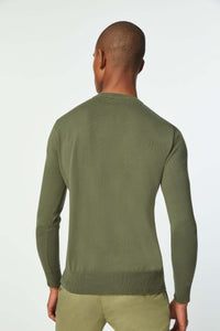 Knit sweatshirt in green dark green