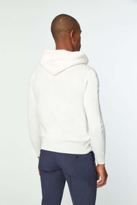 Front-zip knit sweatshirt in white white