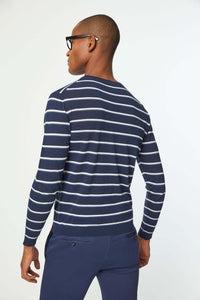 Long sleeve shirt in blue stripe blue