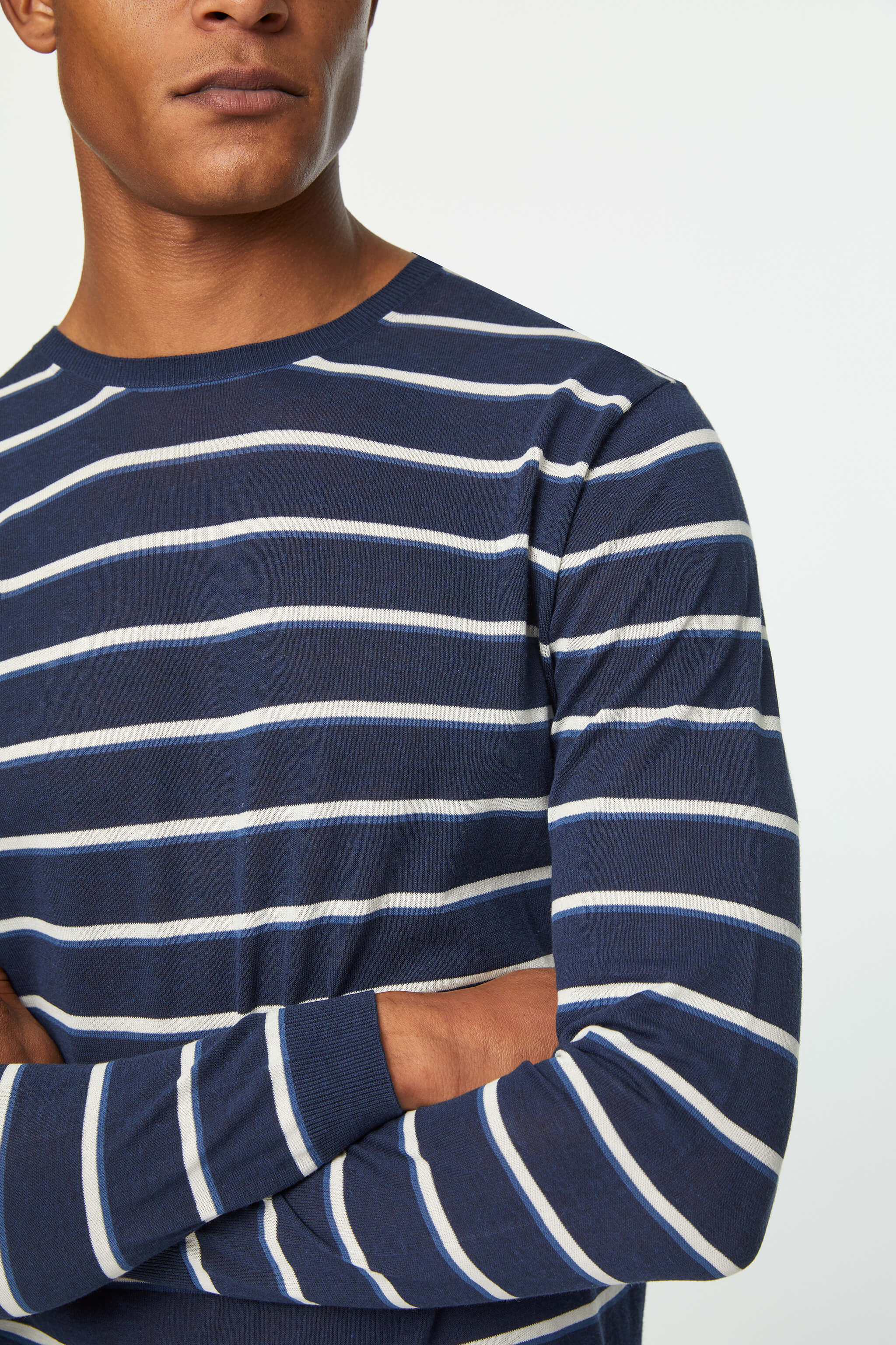 Long sleeve shirt in Blue stripe