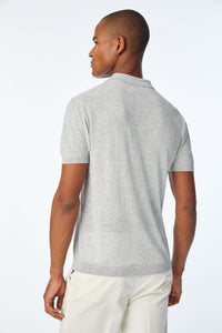 Knit polo in gray light grey