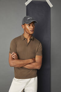 Polo shirt in brown brown