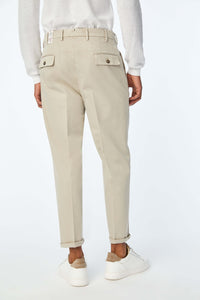 Garment-dyed charlie pants in beige beige