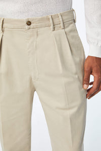 Garment-dyed charlie pants in beige beige