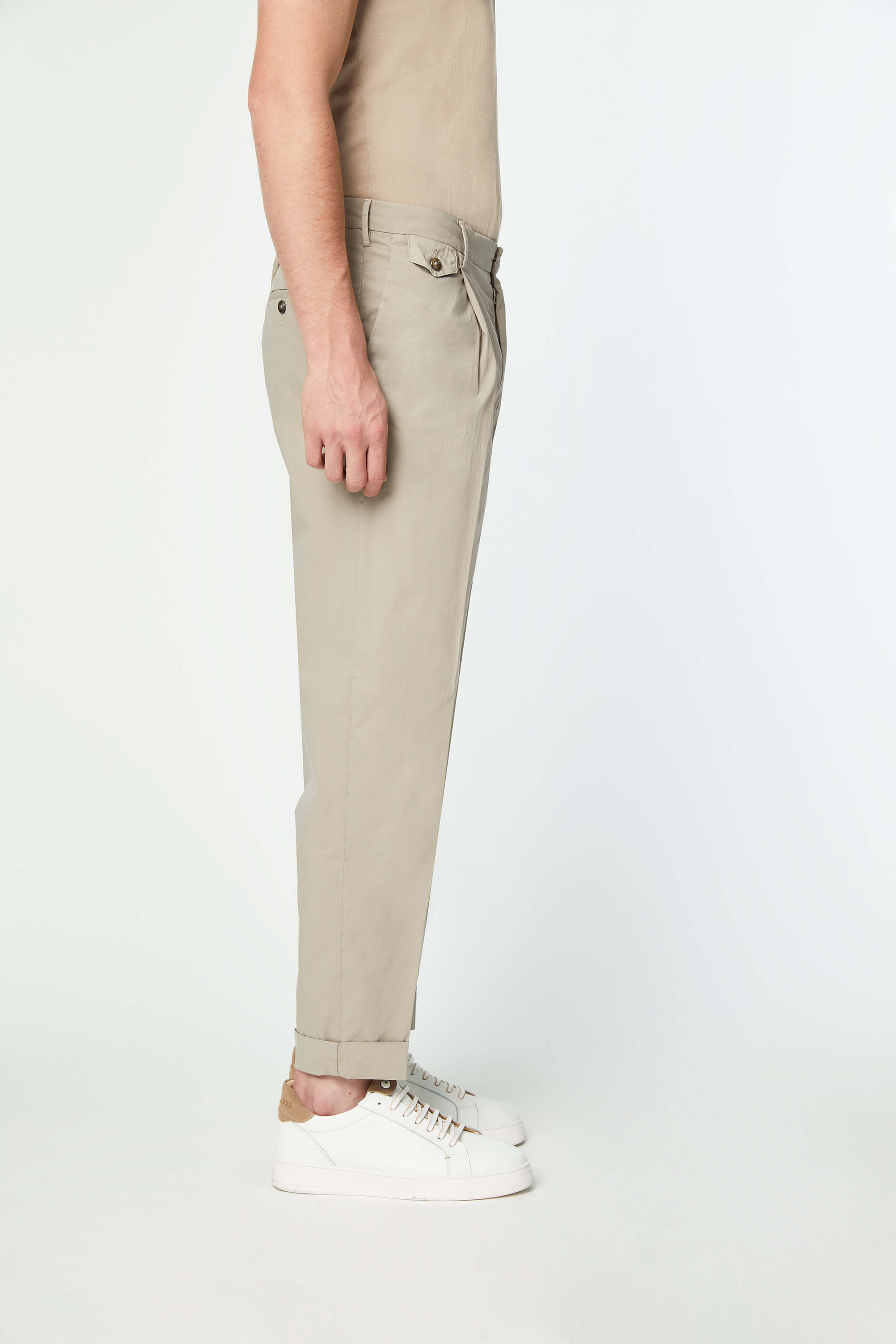 Garment-dyed MILES pants in Beige