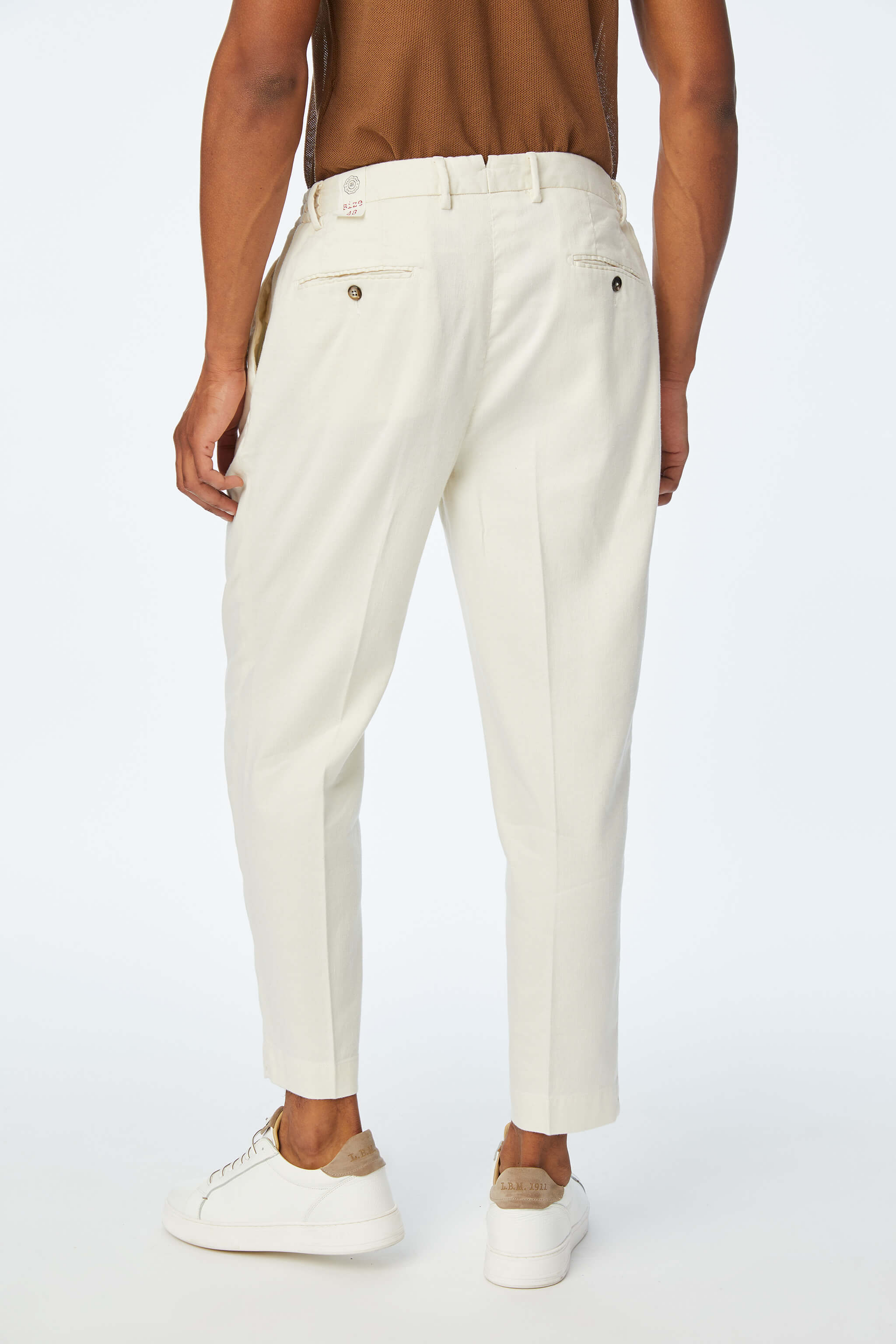 Garment-dyed CLARENCE pants in White