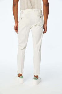Garment-dyed michael pants in white white