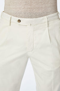 Garment-dyed michael pants in white white