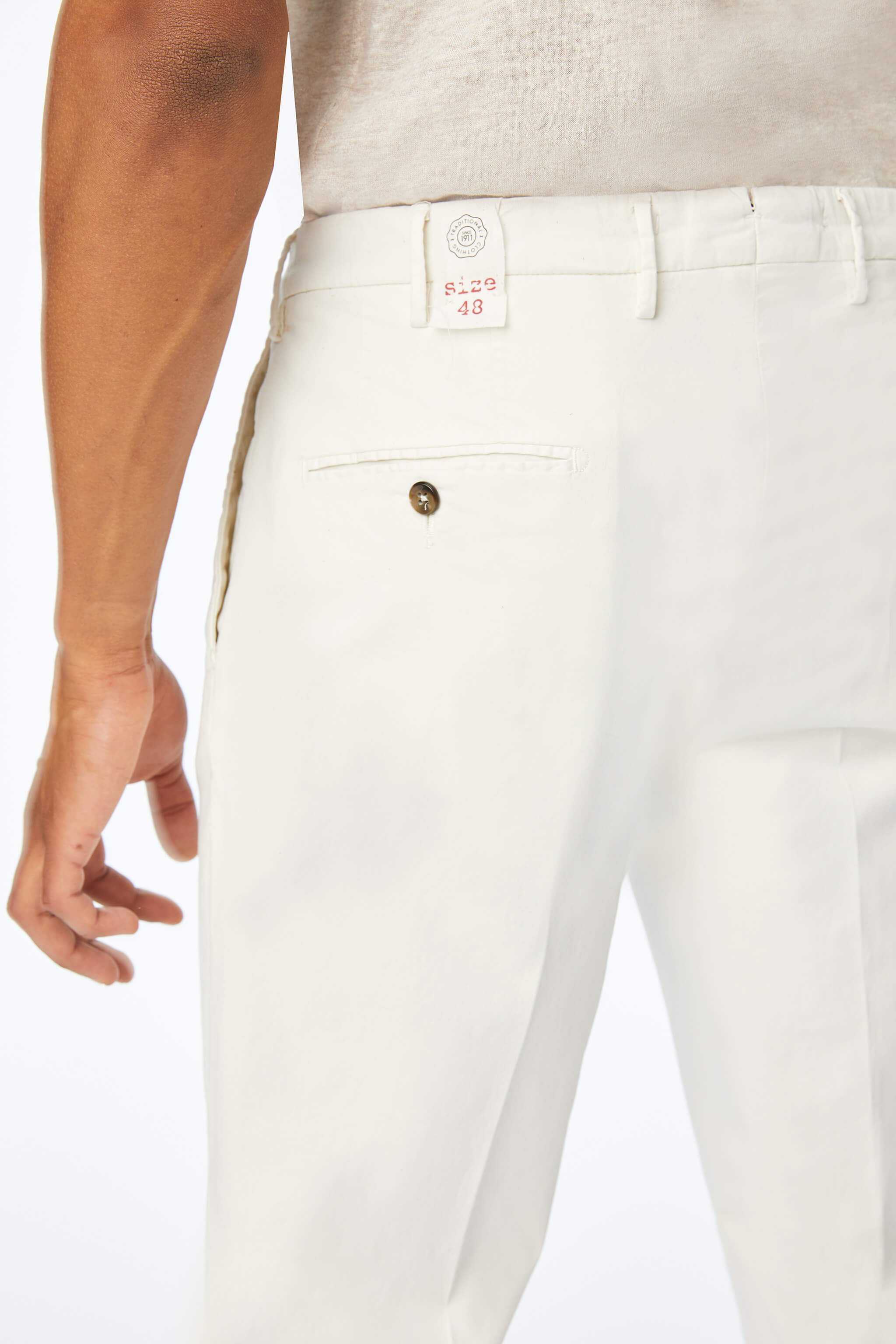 Garment-dyed MICHAEL pants in White